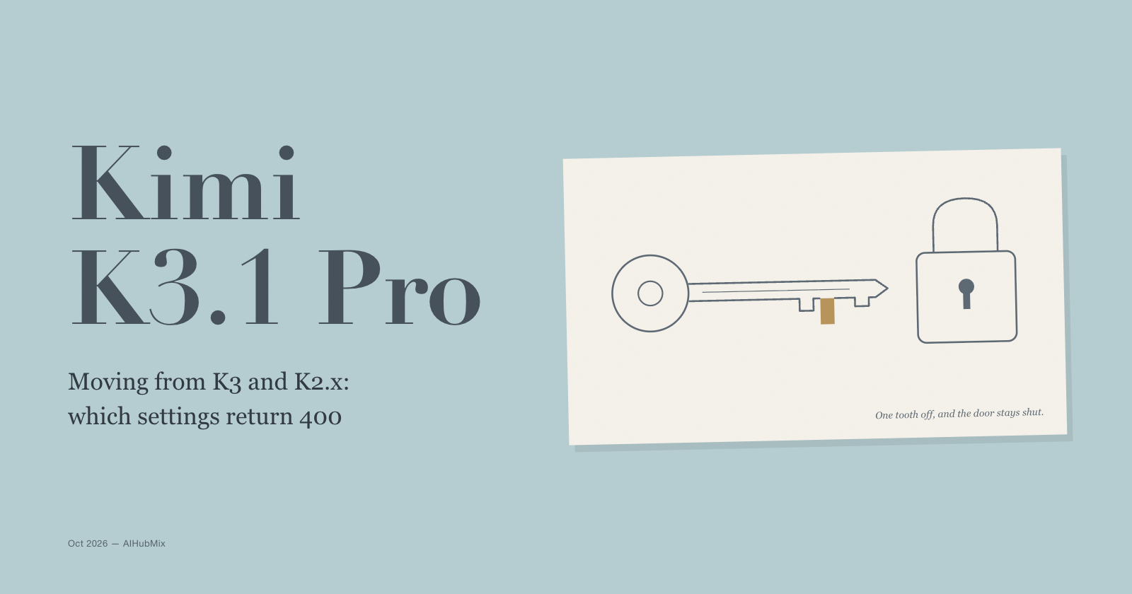 Migrating to Kimi K3.1 Pro: Fix the 400s, Mind the Max-Effort Default, and Don't Mistype Highspeed